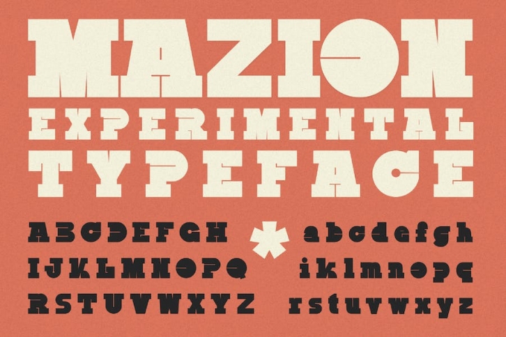 Mazion - Experimental Typeface Font Download