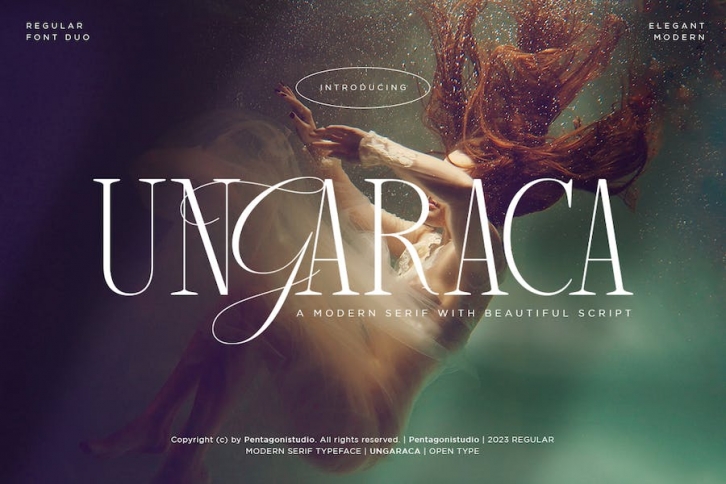 Ungaraca | Font Duo + Script Font Download