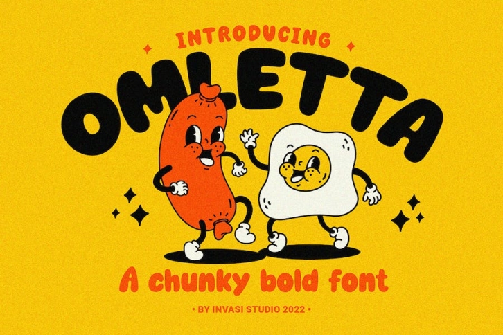 Omletta - A Chunky Bold Font Font Download