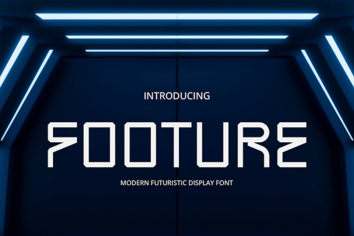 Footure Modern Neon Futuristic Typeface Font Download
