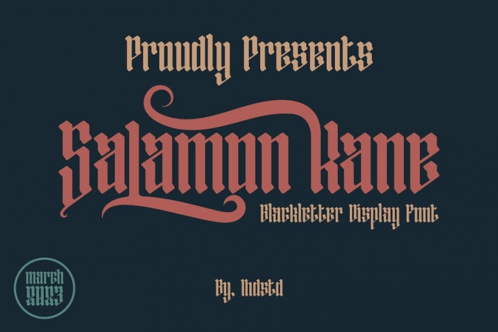 Salamon Kane Blackletter Display Font Font Download