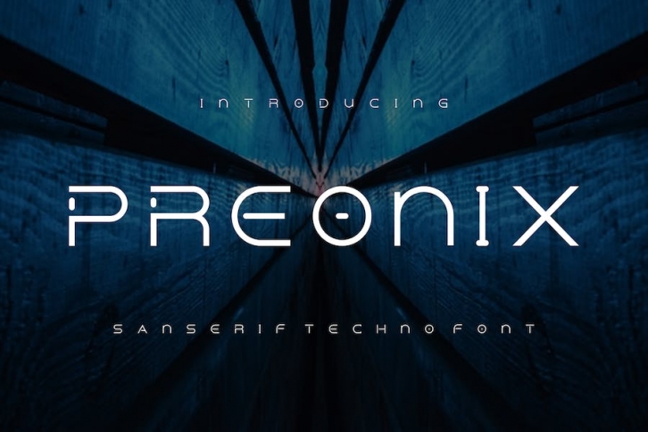 Preonix Techno futuristic font Font Download