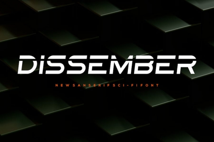 Dissember - A Futuristic Typeface Font Download