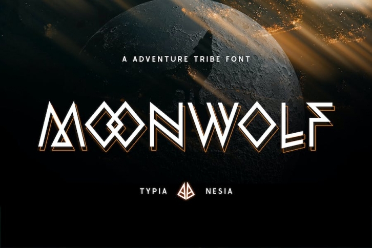 Moonwolf - Modern Scifi x Tribe Game Display Sans Font Download