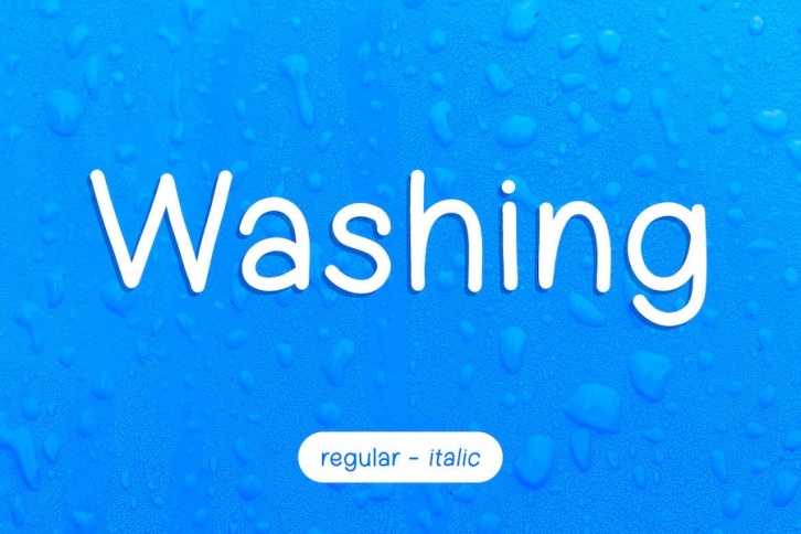 Washing - Handwritten sans-serif font Font Download
