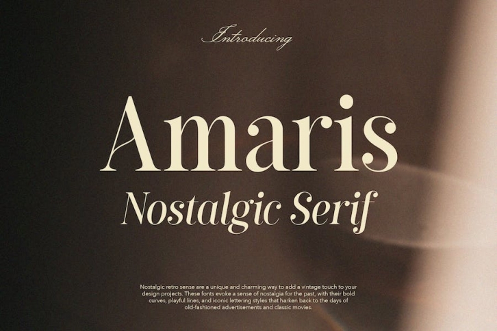 Amaris - Nostalgic Serif Font Download