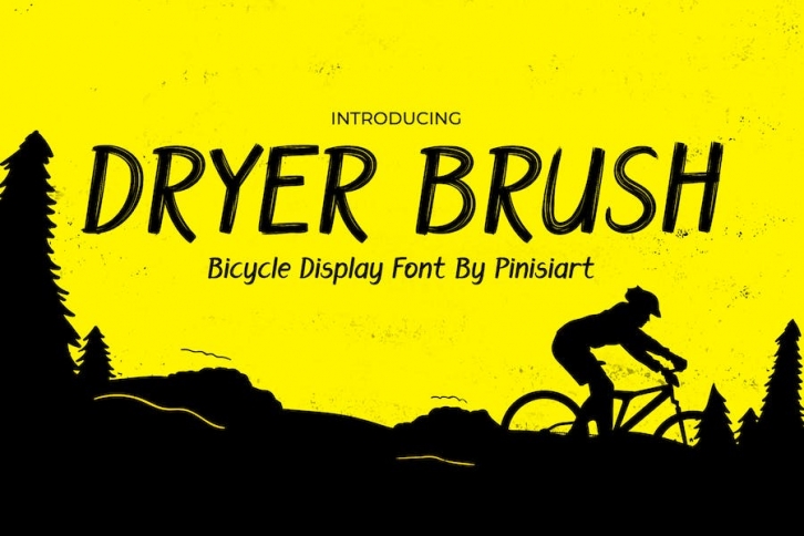 Dryer Brush – Bicycle Display Font Font Download