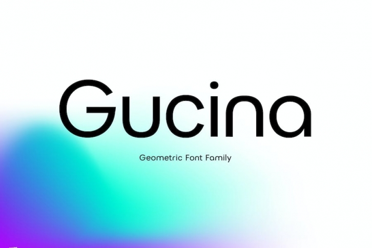 Gucina Geometric Font Family Font Download