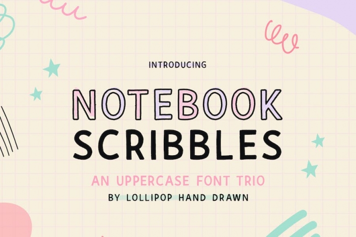 Notebook Scribbles Font Trio Font Download