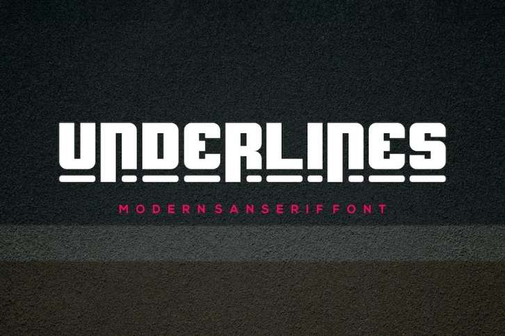 Underlines - Modern Font Font Download