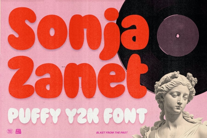 Sonja Zanet - Bubble Y2K Fonts Font Download