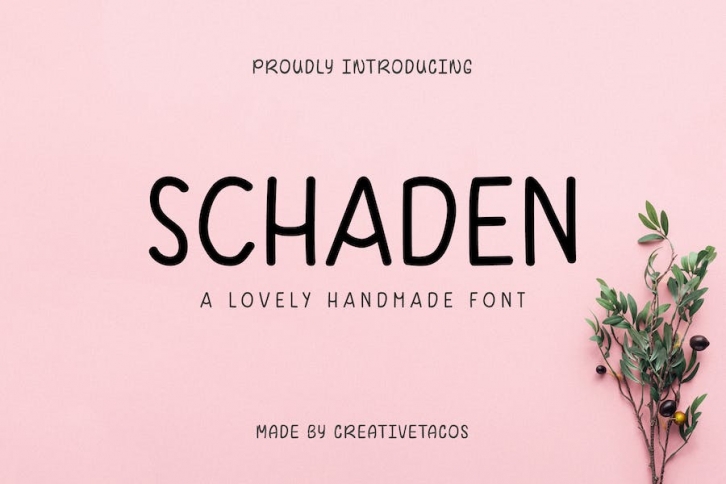 Schaden Handmade Font Font Download