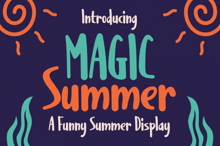 MAGIC Summer - A Funny Summer Display Font Download