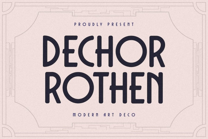 Dechor Rothen Modern Art Deco Font Font Download