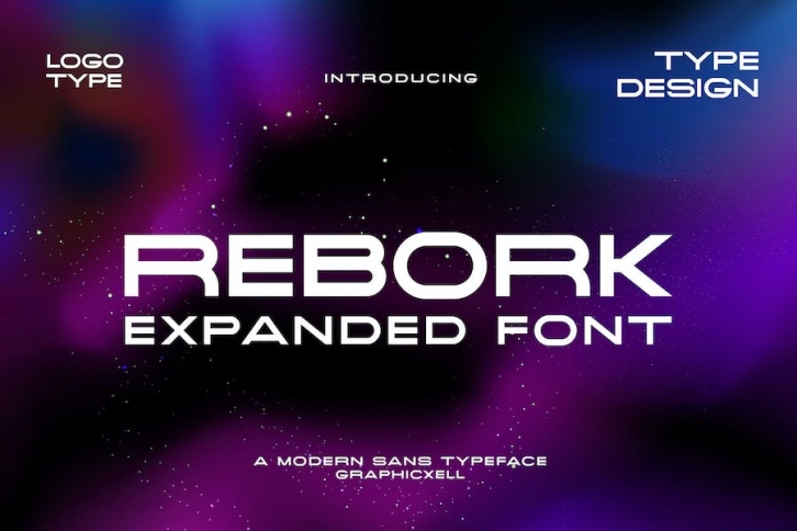 Rebork Expanded Modern Neon Sans Typeface Font Download