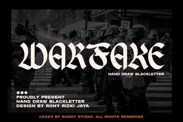 Warfake - Hand Draw Blackletter Font Download