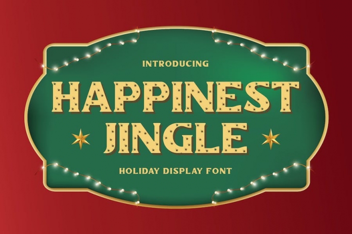 Happinest Jingle - Holiday Display Font Font Download