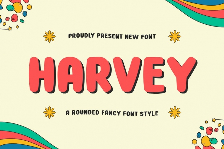 Harvey - A Rounded Fancy Font Style Font Download