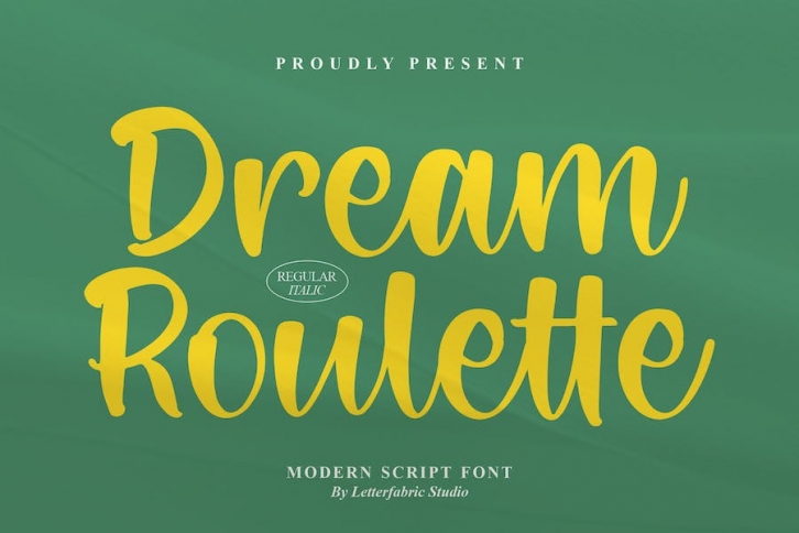 Dream Roulette Modern Script Font Font Download