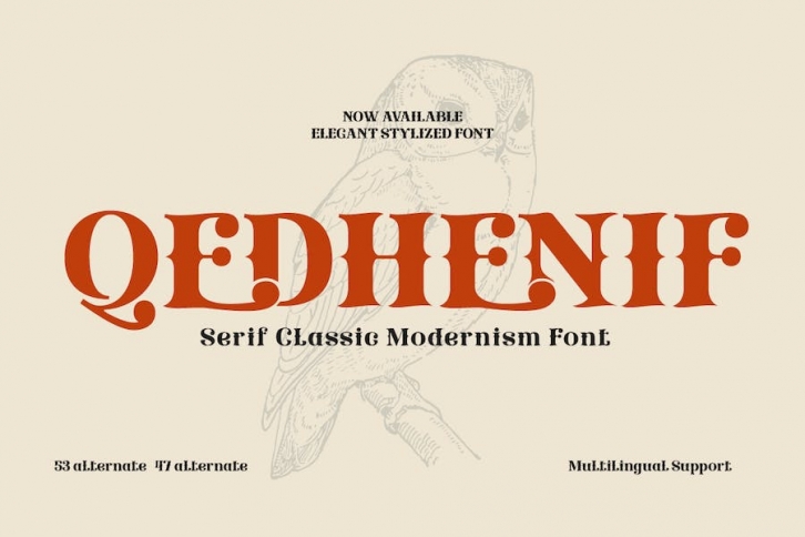 Qedhenif – Serif Classic Modernism Font Font Download