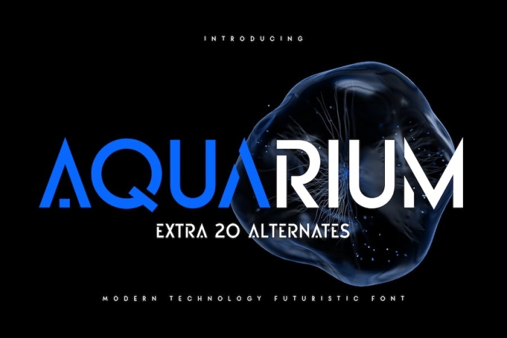 Aquarium - Modern Technology Futuristic Font Font Download