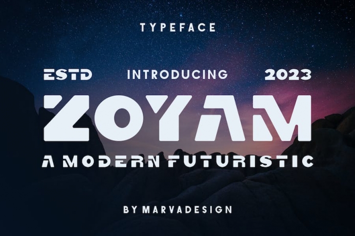ZOYAM - A Modern Futuristic Font Font Download