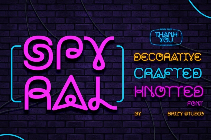 Spyral - Decorative Knotted Font Font Download