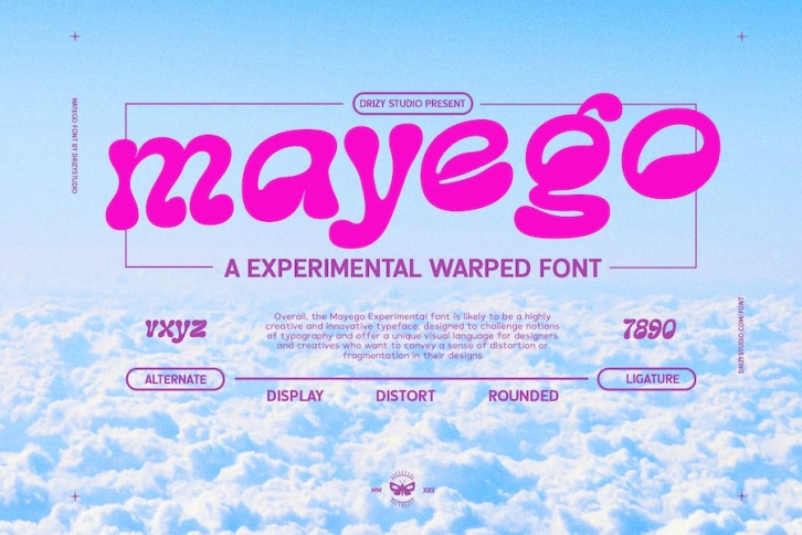 Mayego - Experimental Warped Font Font Download