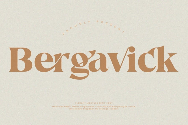 Bergavick Ligature Serif Font Font Download