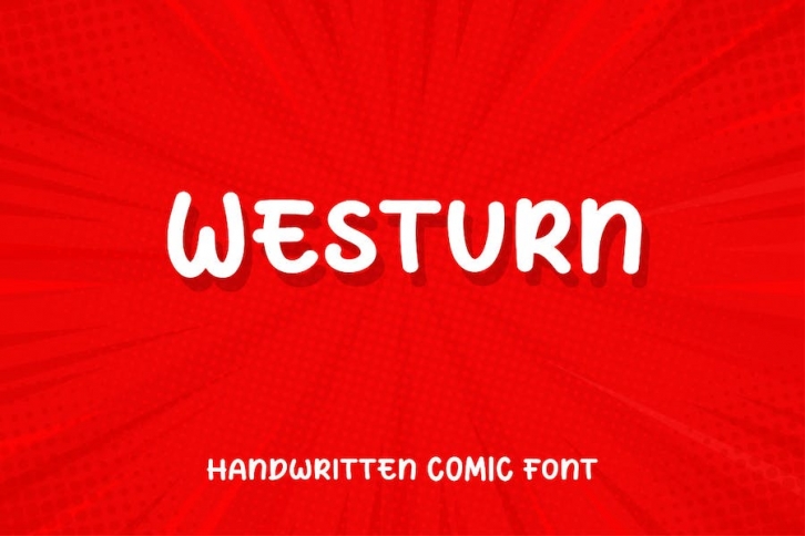 Westurn - Handwritten Comic Font Font Download