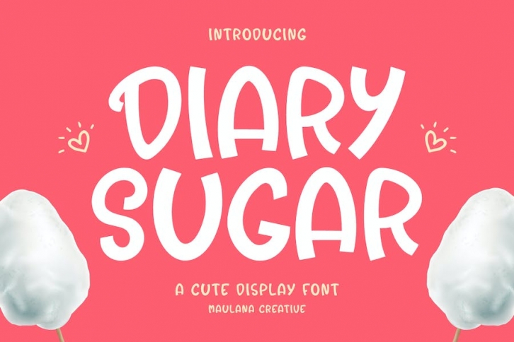 Diary Sugar Cute Display Font Font Download