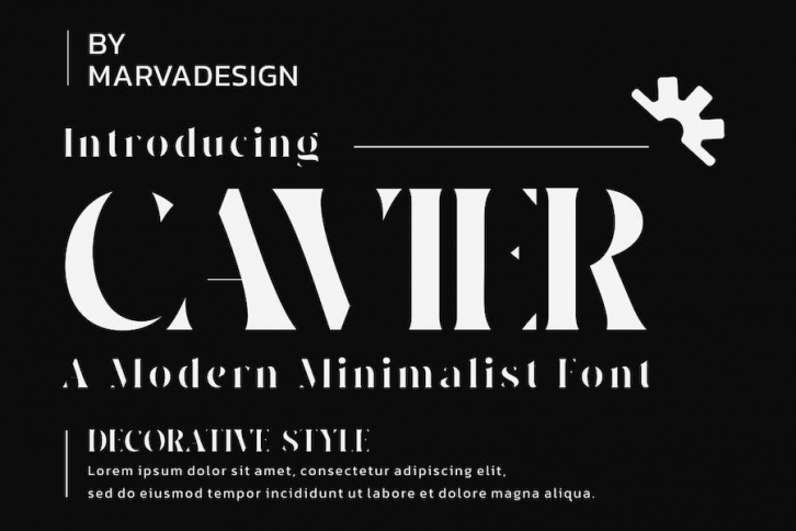 CAVIER - A Modern Minimalist Font Font Download