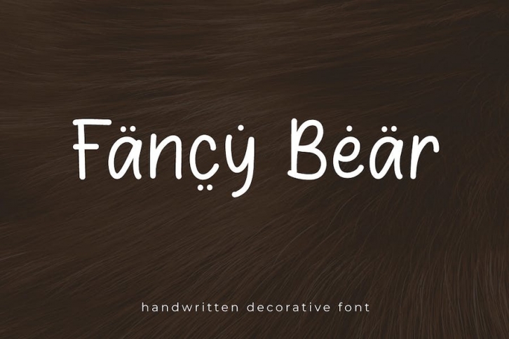 Fancy Bear - Handwritten Decorative Font Font Download