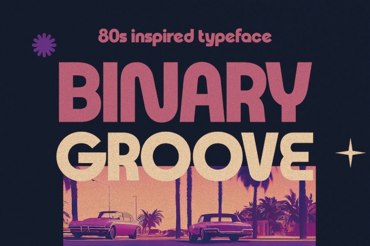 Binary Groove - 80s Inspired Font Font Download