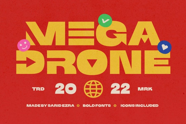 Mega Drone - Black Display Font Font Download