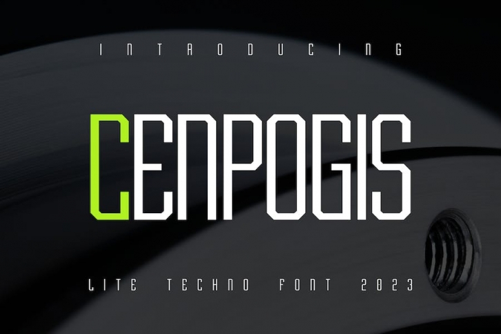 Cenpogis Techno font Font Download