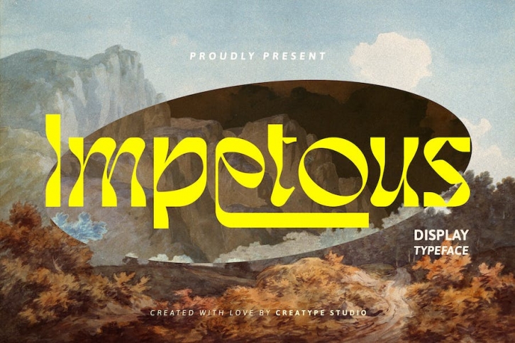 Impetous Display Typeface Font Download