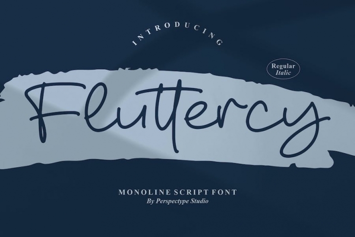 Fluttercy Monoline Script Font Font Download