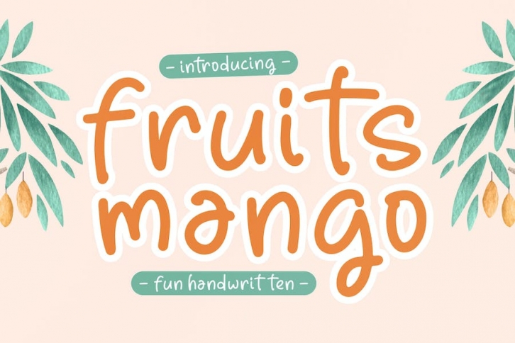 Fruit Mango Fun Handwritten Font Font Download