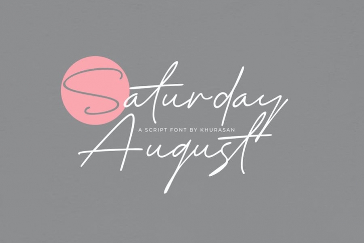 Saturday August Font Download