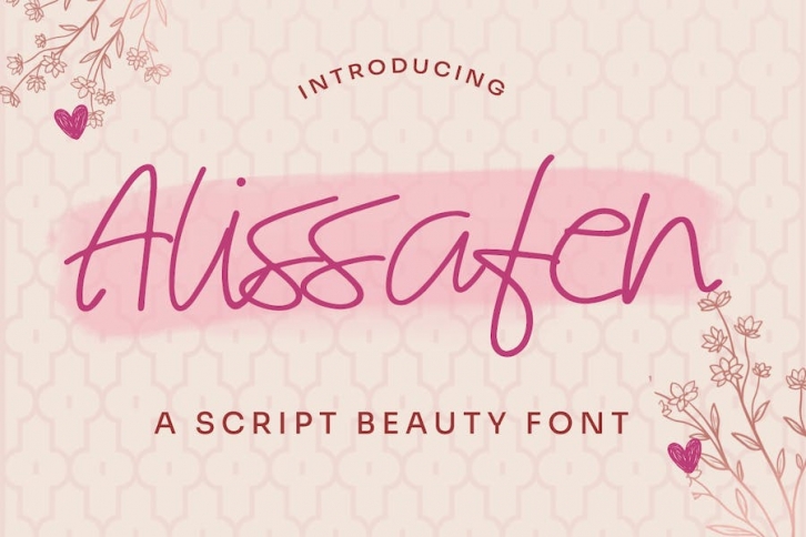 Alissafen - Script Font Font Download