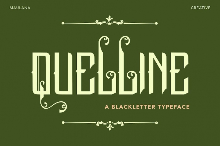 Quelline Blackletter Typeface Font Font Download