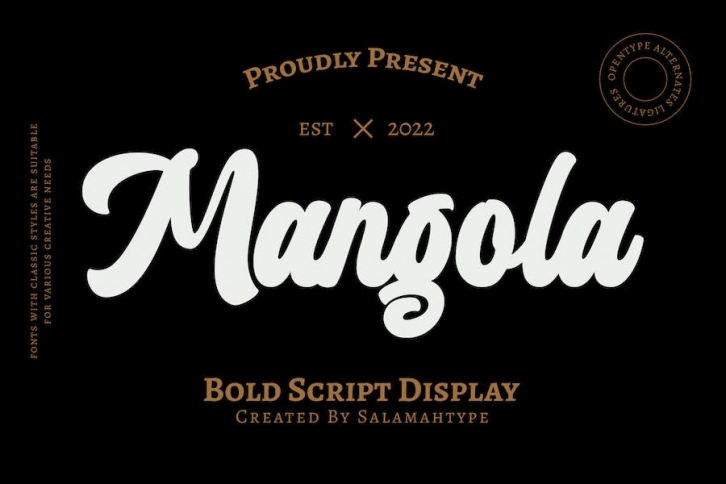 Mangola Bold Script Font Download