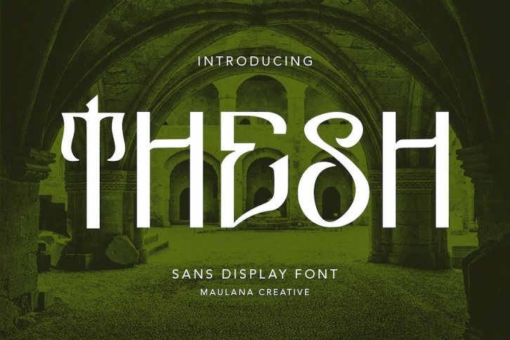 Thesh Decorative Sans Display Font Font Download