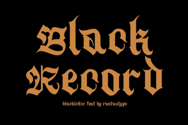 Black Record Blackletterfont Font Download