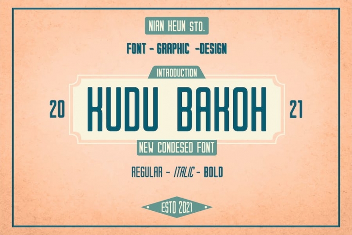 Kudu Bakoh - New Condensed Font Font Download