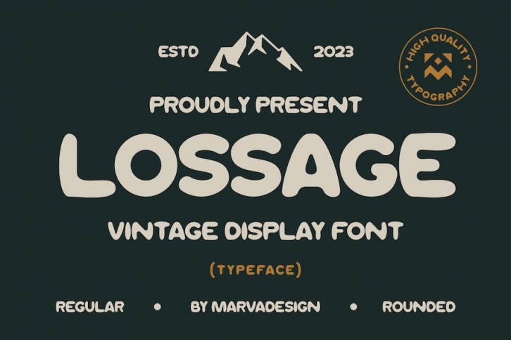 LOSSAGE - A Modern Display Font Font Download
