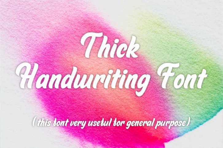Thick Handwriting Font Font Download