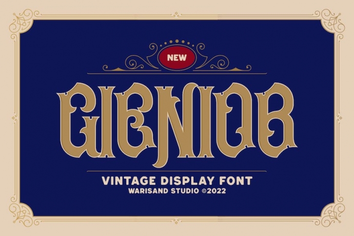 Gieniob - Vintage Font Font Download