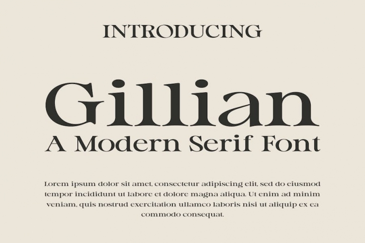 Gillian - A Modern Serif Font Font Download